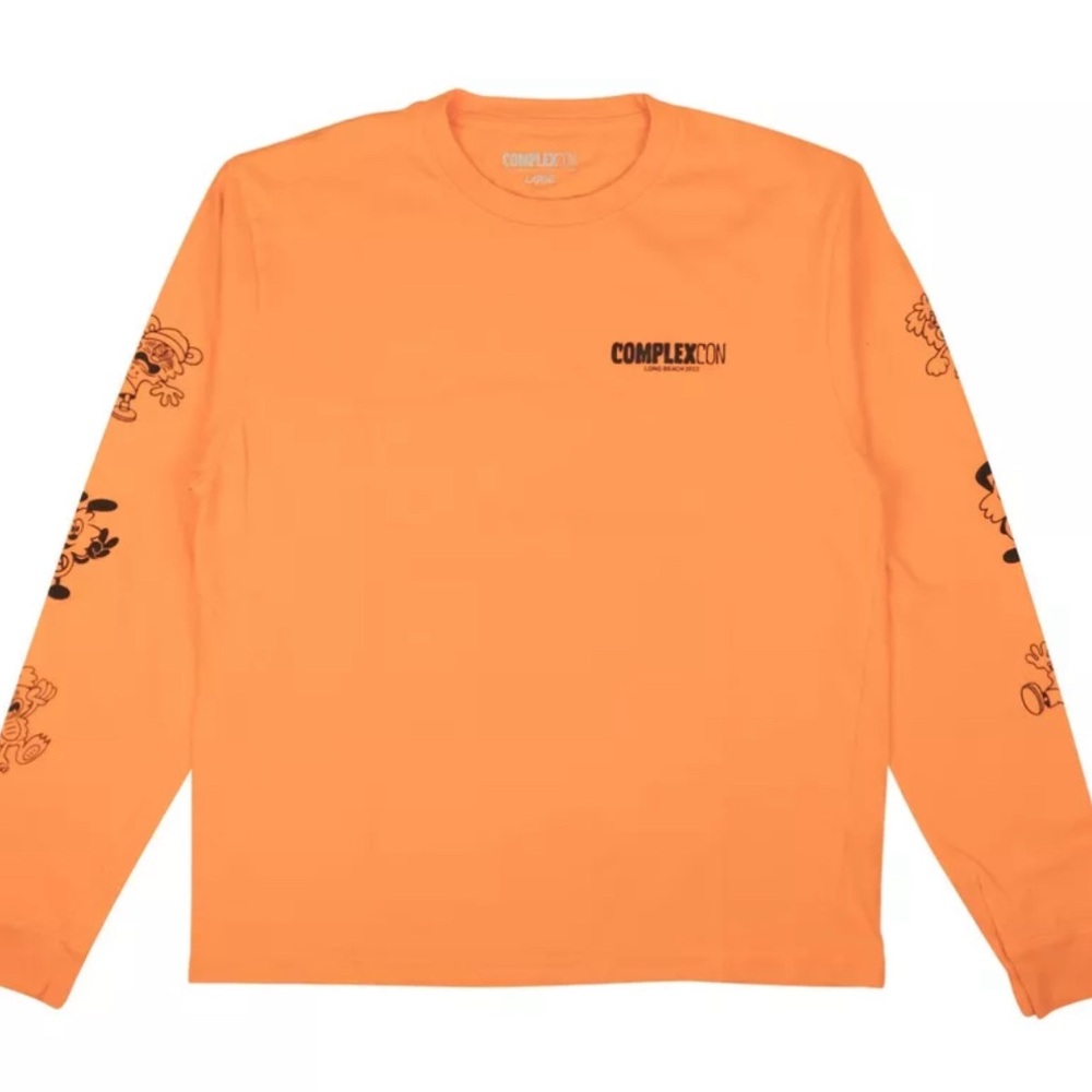 Complexcon X Verdy Logo Long Sleeve Shirt Orange